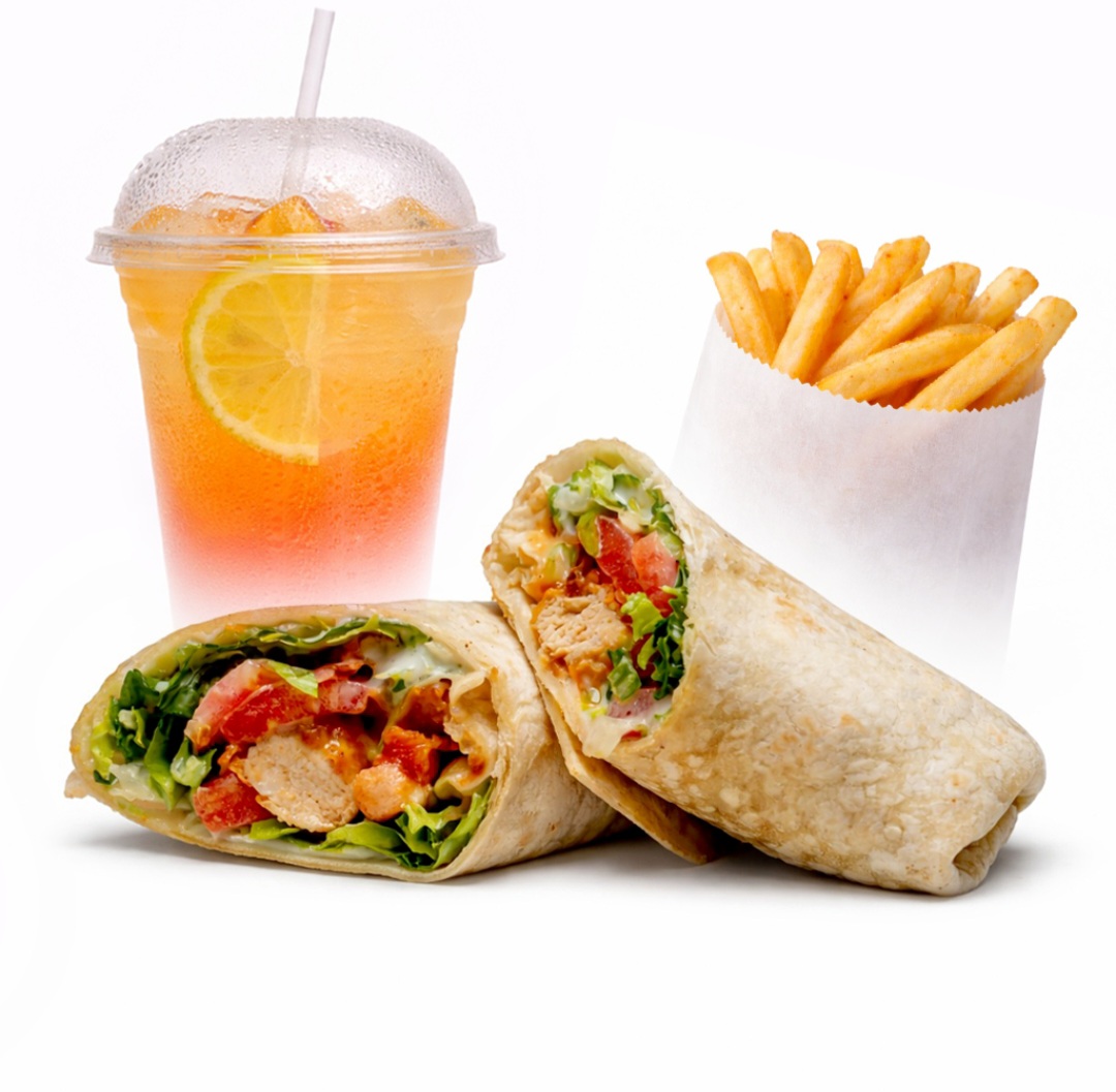 Chicken Wrap + Chips + Mocktail